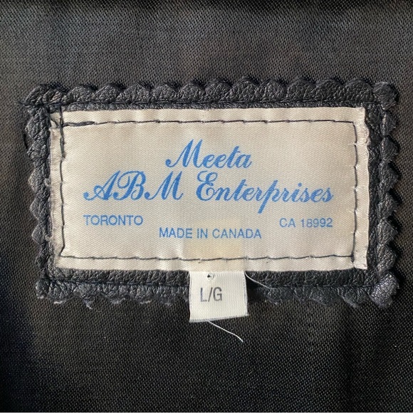 Vintage black leather batwing jacket - Picture 16 of 16